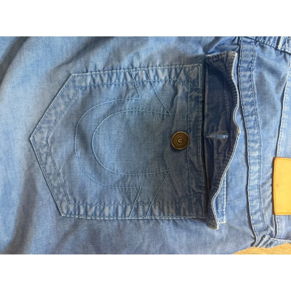 True Religion Ricky Relaxed Straight Corduroy Pants Blue Mens Size 36 MC888SNJ02